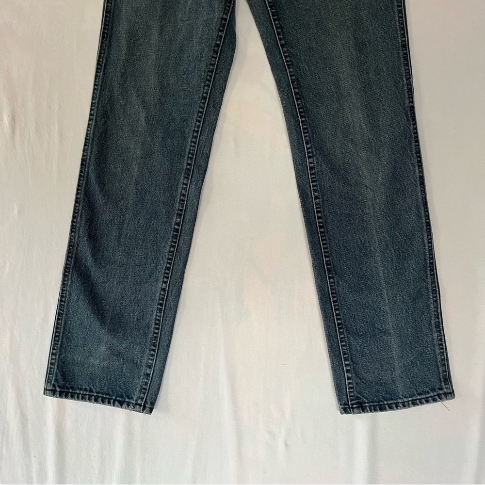 Vintage Lee Made USA High Rise Straight Leg Mom Jeans Size 9 Long Tall 90s Denim - Picture 10 of 13
